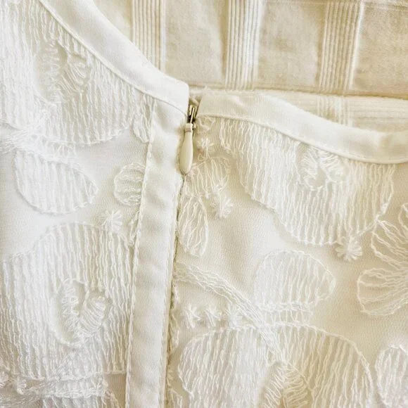 Forever 21 White Lace Mini Fit and Flare Skater Sundress - Size SMALL - Picture 7 of 11